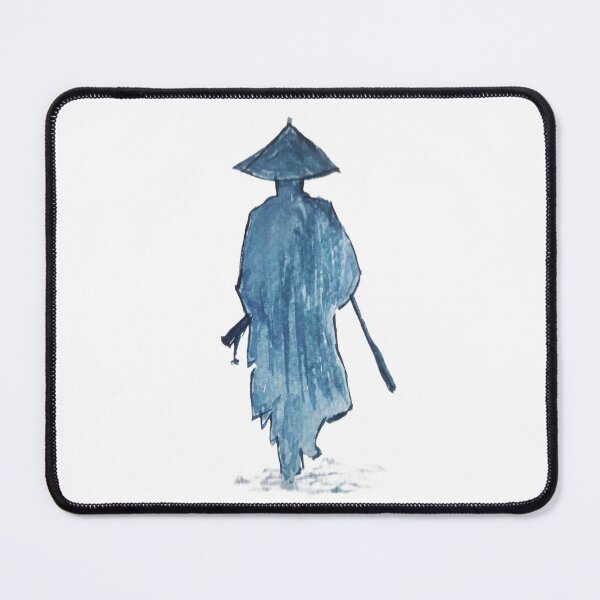 Item preview, The Wanderer – Mysterious Traveler in Blue designed and sold by MysticPurpleHue.