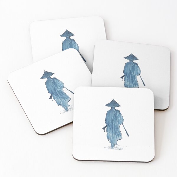 Item preview, The Wanderer – Mysterious Traveler in Blue designed and sold by MysticPurpleHue.