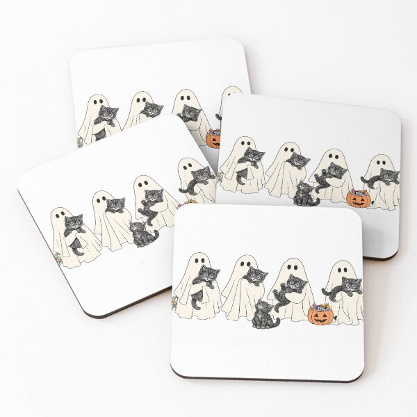 Item preview, Cute Ghosts Holding Black Kittens Halloween Vintage Graphic designed and sold by Derekquie.