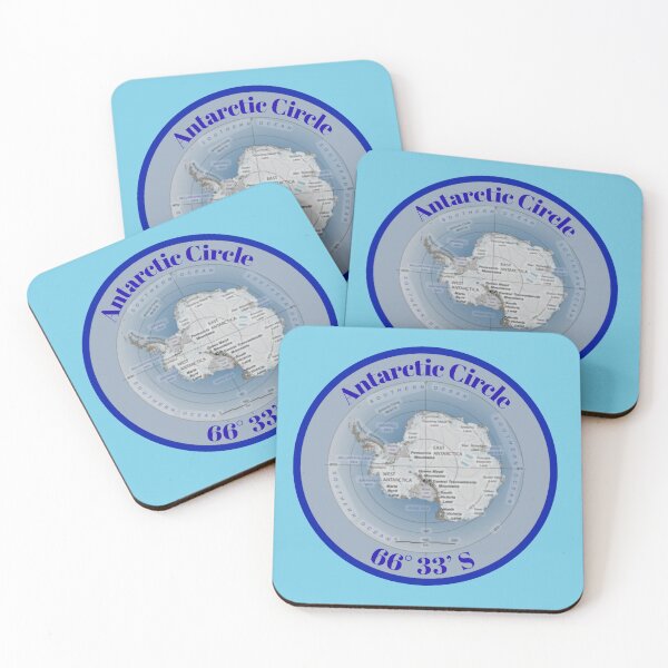 Item preview, Antarctic Circle Map funny stickers for explorers designed and sold by Snarkers Promotions .