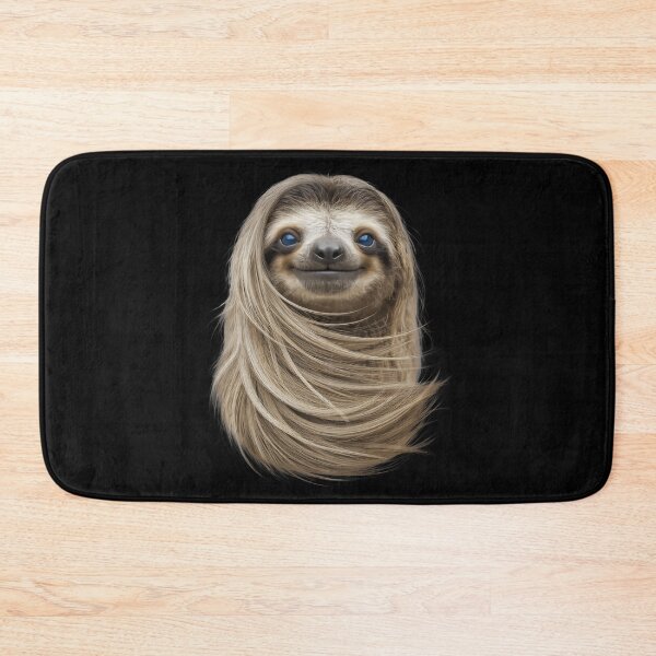 Item preview, Funny Sloth Face Long Hair Blue Eyes Animal Art designed and sold by cabana.space.