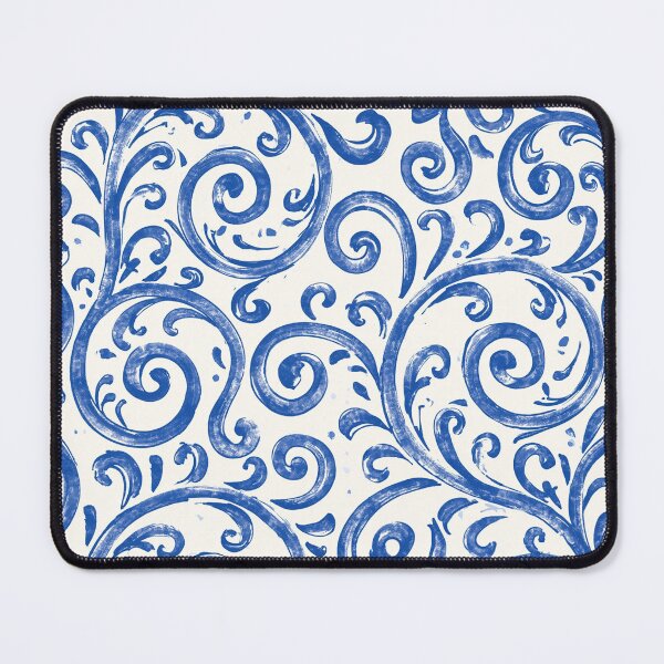 Item preview, Greek blue and white floral decor designed and sold by KsaveraArt.