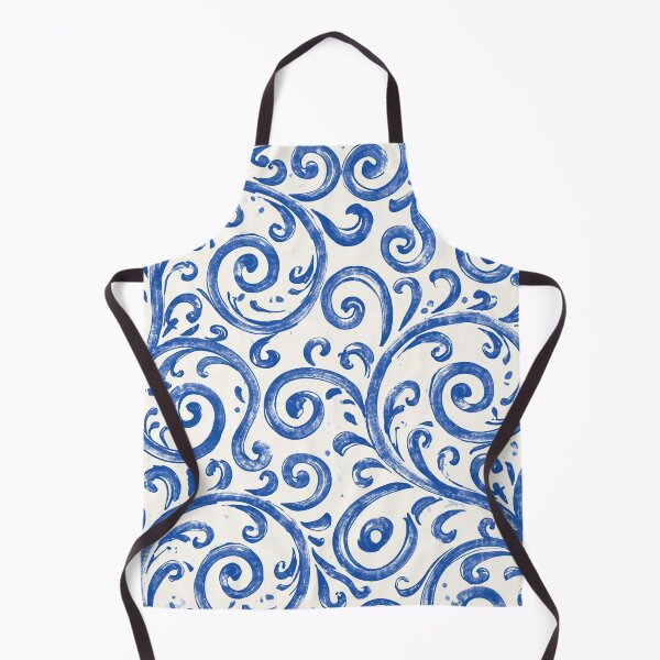 Item preview, Greek blue and white floral decor designed and sold by KsaveraArt.