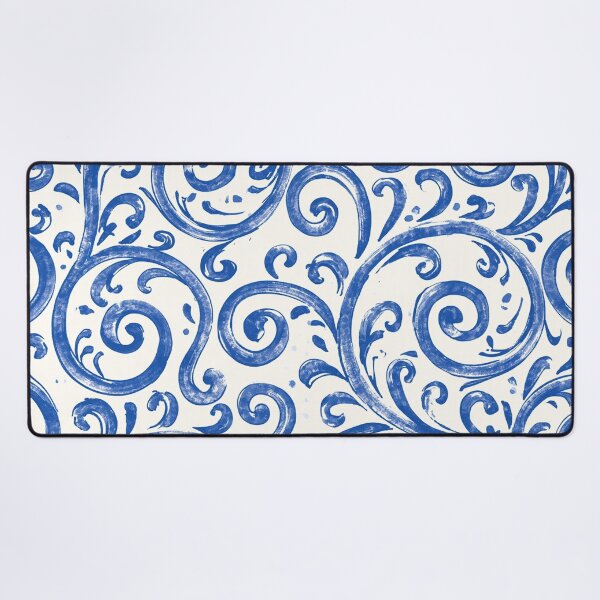 Item preview, Greek blue and white floral decor designed and sold by KsaveraArt.