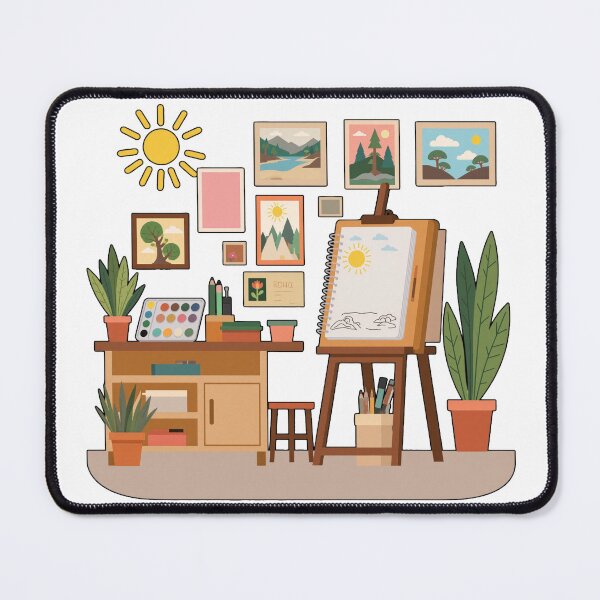 Item preview, Cozy Artist Studio Illustration designed and sold by SROXT.
