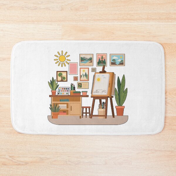 Item preview, Cozy Artist Studio Illustration designed and sold by SROXT.