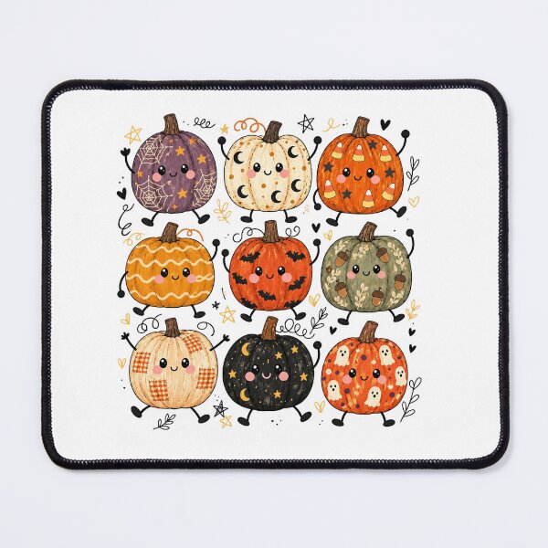 Item preview, Cute Kawaii Halloween Pumpkins With Spooky Patterns Graphic designed and sold by Derekquie.