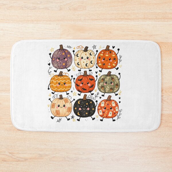 Item preview, Cute Kawaii Halloween Pumpkins With Spooky Patterns Graphic designed and sold by Derekquie.