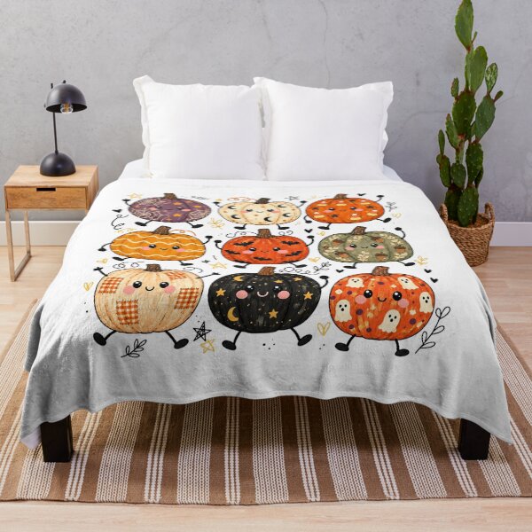 Item preview, Cute Kawaii Halloween Pumpkins With Spooky Patterns Graphic designed and sold by Derekquie.