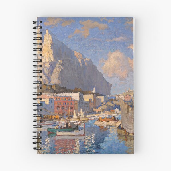Item preview, Konstantin Gorbatov - View of Capri coastal Italian landscape painting designed and sold by Jéanpaul  Ferro.