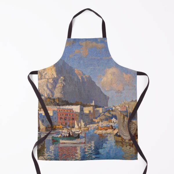 Item preview, Konstantin Gorbatov - View of Capri coastal Italian landscape painting designed and sold by Jéanpaul Ferro.