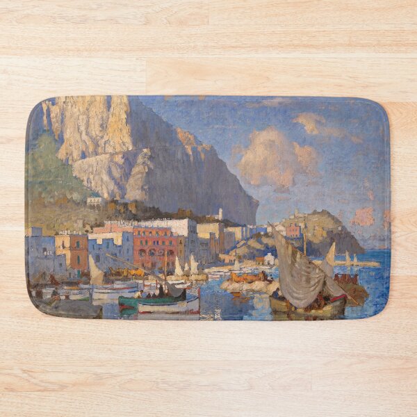 Item preview, Konstantin Gorbatov - View of Capri coastal Italian landscape painting designed and sold by Jéanpaul  Ferro.