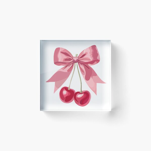 Item preview, Pink Cherry Bow - Coquette Girly designed and sold by mafervicenttin.