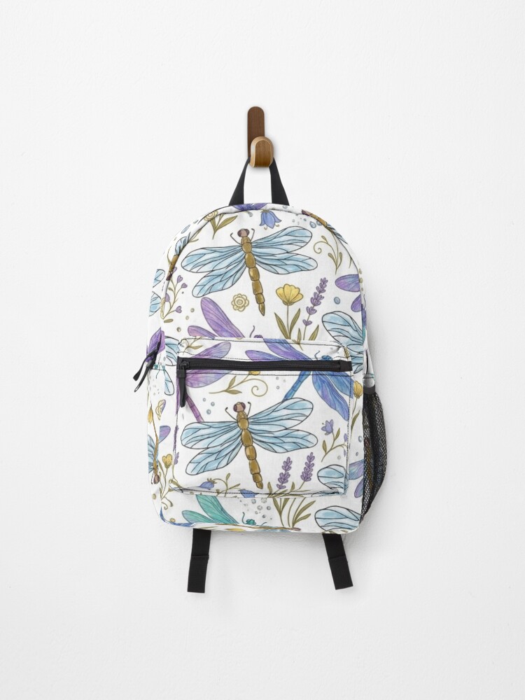 Thumbnail 1 of 3, Backpack, Dragonfly Seamless Pattern designed and sold by ShivCraftStudio.