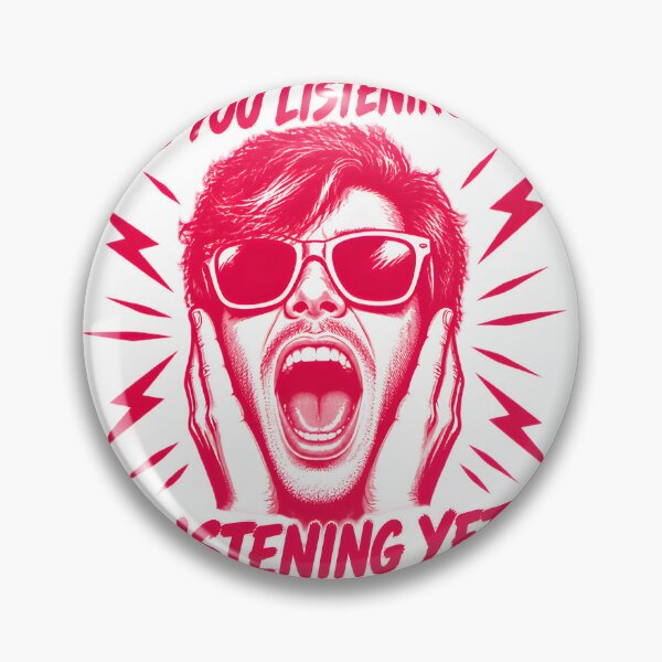 Item preview, Harry Styles Inspired Are You Listening Yet Button and Sticker Design designed and sold by SAADKHAN123.