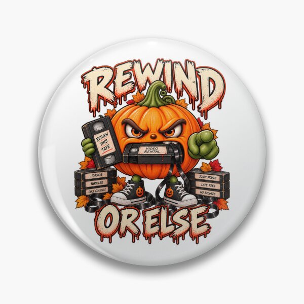 Item preview, Rewind Or Else – Angry Pumpkin VHS Halloween designed and sold by The Cutting Room.