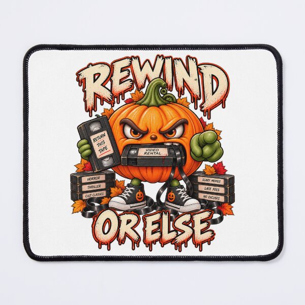 Item preview, Rewind Or Else – Angry Pumpkin VHS Halloween designed and sold by The Cutting Room.