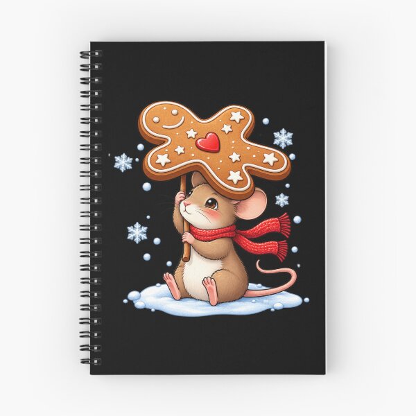 Item preview, Cute Christmas Mouse with Giant Gingerbread Cookie | Kawaii Winter Holiday Art designed and sold by MrDev.