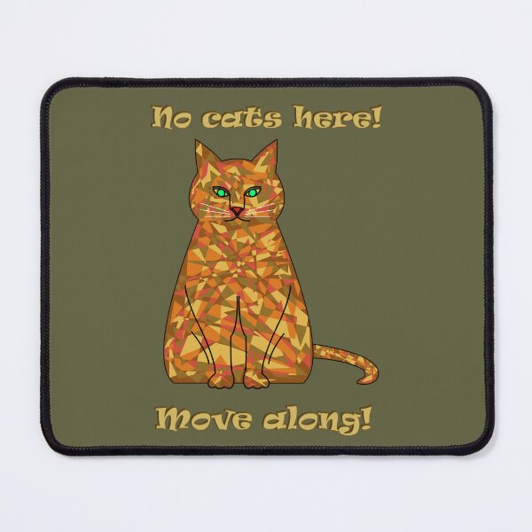 Item preview, Camouflaged cat: No cats here – move along! (Khaki background) designed and sold by yuretzius.