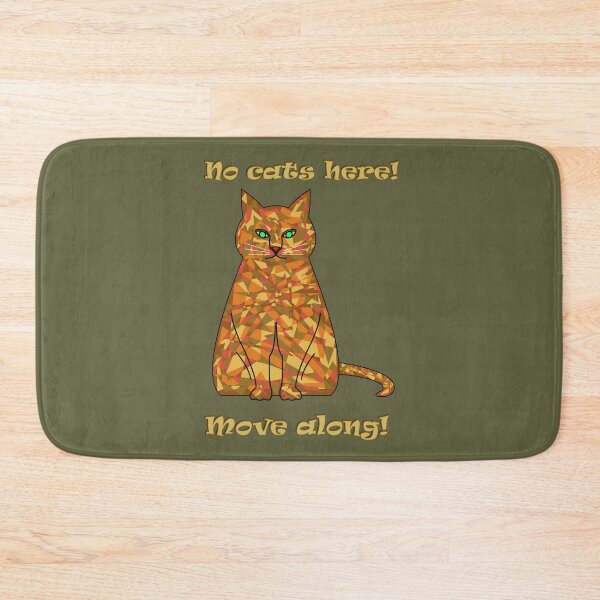 Item preview, Camouflaged cat: No cats here – move along! (Khaki background) designed and sold by yuretzius.