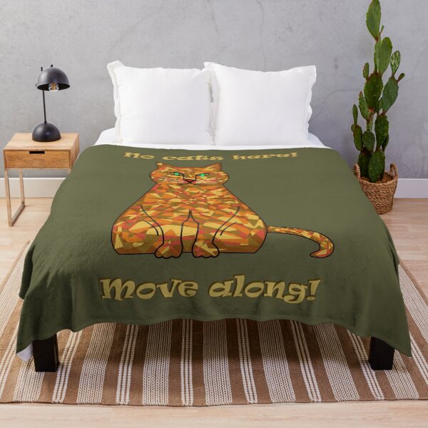 Item preview, Camouflaged cat: No cats here – move along! (Khaki background) designed and sold by yuretzius.