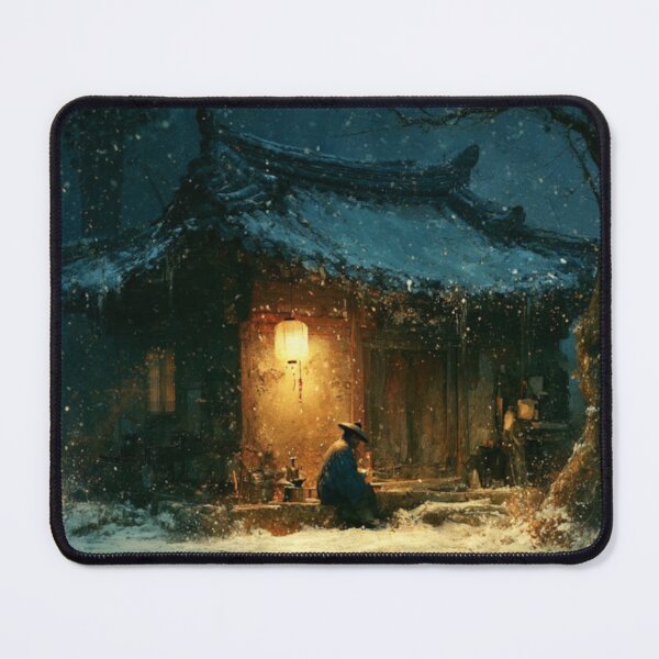 Item preview, Japanese Winter Tea House – Snowy Lantern Night Art designed and sold by GSizzle1.