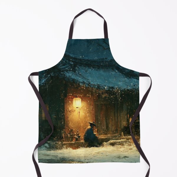 Item preview, Japanese Winter Tea House – Snowy Lantern Night Art designed and sold by GSizzle1.