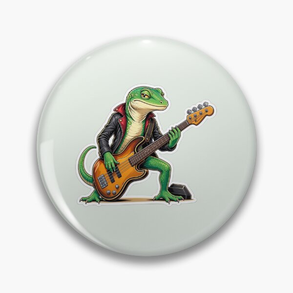 Item preview, Green Lizard Bass Guitarist Rock Musician Leather Jacket designed and sold by Safe Haven Pets.