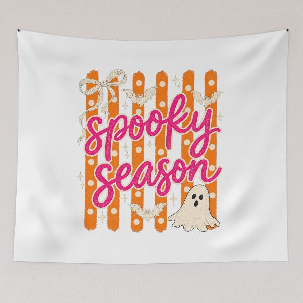 Item preview, Spooky Season Pink Coquette Bow And Ghost Graphic designed and sold by Derekquie.