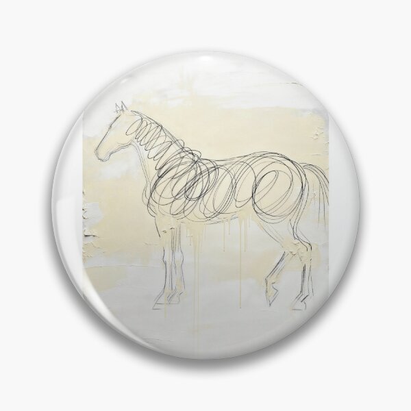 Item preview, Abstract Scribble Horse with Paint Drips designed and sold by KAMOCHI Art.