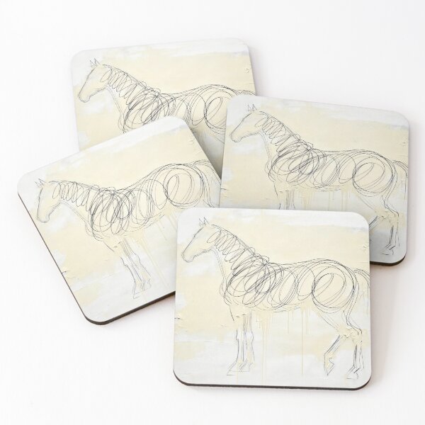 Item preview, Abstract Scribble Horse with Paint Drips designed and sold by Simple Life & KAMOCHI.