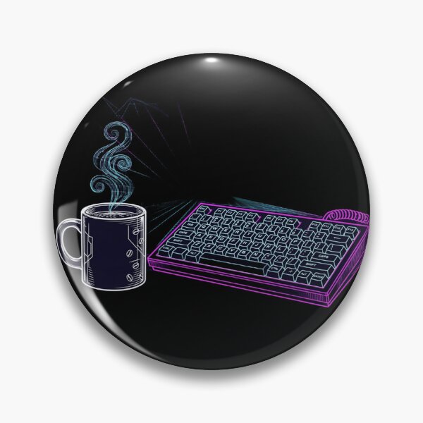 Item preview, Cyberpunk Coffee & Keyboard Design - Hello World Synthwave designed and sold by cybertreat.