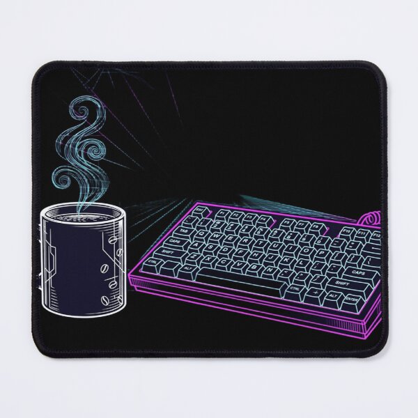Item preview, Cyberpunk Coffee & Keyboard Design - Hello World Synthwave designed and sold by cybertreat.
