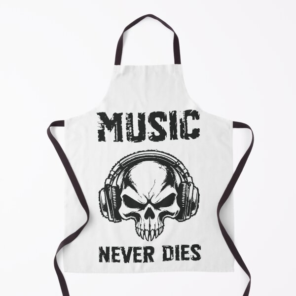 Item preview, Music Never Dies Skull Headphones Grunge (Black) designed and sold by Pencil & Pixel.