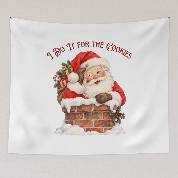Item preview, I Do It for the Cookies Santa Chimney designed and sold by mycute-stickers.