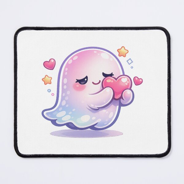 Item preview, Love Heart Ghost – Pastel Kawaii Spirit Art designed and sold by Sommium .