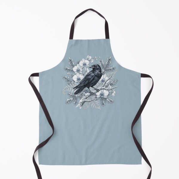 Item preview, Winter Raven Orchid & Pine Botanical Design designed and sold by BirdsnStuff.