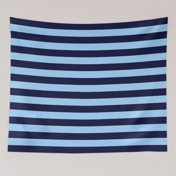 Item preview, Horizontal stripes in sky blue and Navy blue designed and sold by RishabhArts1.