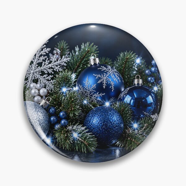 Item preview, Silver and Sapphire Christmas Glow designed and sold by Kimberly Palmer.