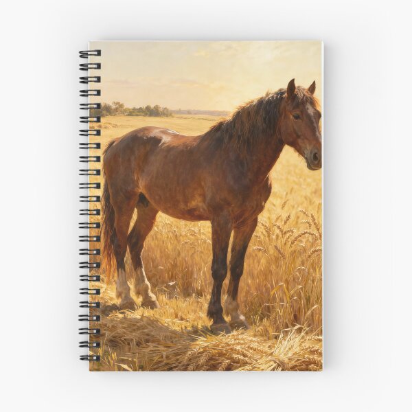Item preview, Bay Horse Standing in Golden Wheat Field designed and sold by Simple Life & KAMOCHI.