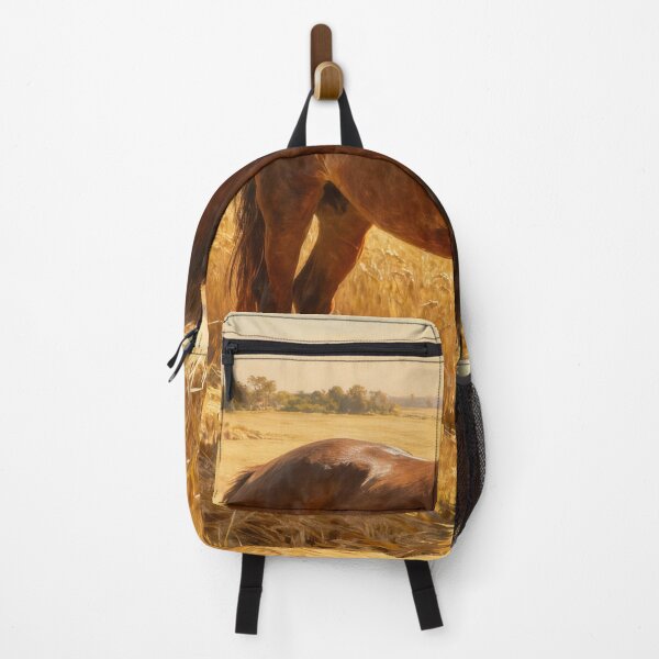 Item preview, Bay Horse Standing in Golden Wheat Field designed and sold by Simple Life & KAMOCHI.