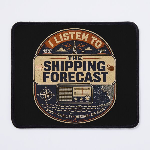 Item preview, I Listen to the Shipping Forecast designed and sold by Pogglecards.
