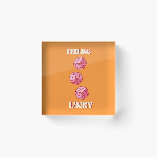 Item preview, Feeling Lucky – Pink Lucky 7 Dice Retro Illustration designed and sold by mafervicenttin.