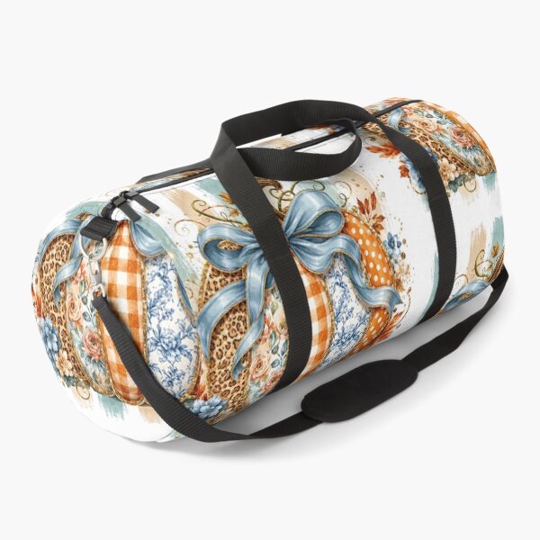 Item preview, Rustic Patchwork Pumpkin | Leopard Floral Blue Bow Fall Autumn Design designed and sold by Uniquememorable.