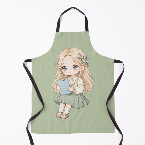 Item preview, Cute Virgo Zodiac Girl – Cottagecore Chibi Maiden designed and sold by Alcyone-Blue.