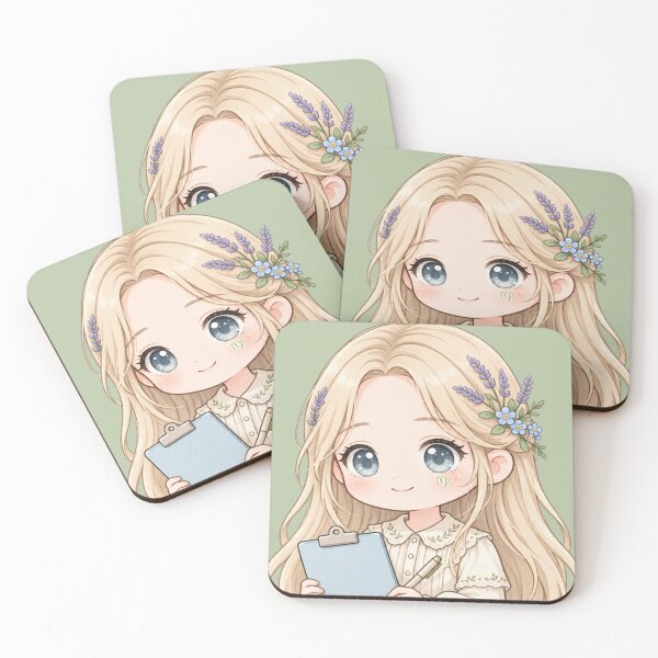 Item preview, Cute Virgo Zodiac Girl – Cottagecore Chibi Maiden designed and sold by Alcyone-Blue.