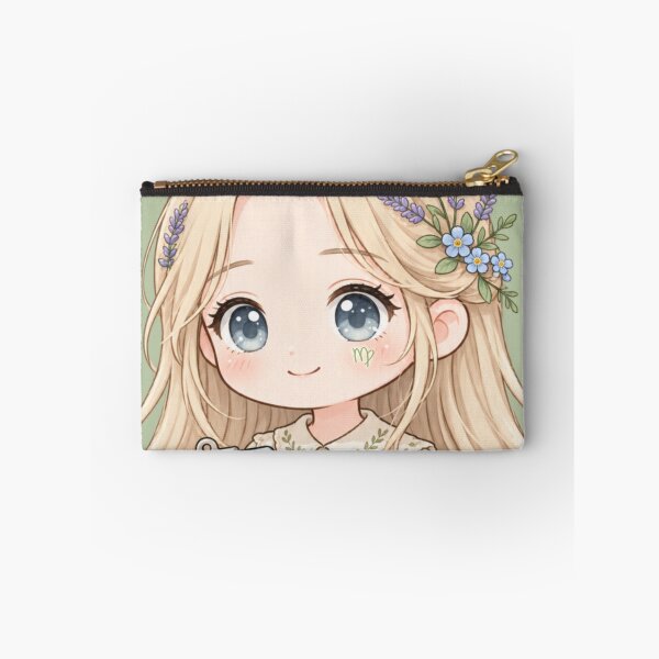 Item preview, Cute Virgo Zodiac Girl – Cottagecore Chibi Maiden designed and sold by Alcyone-Blue.