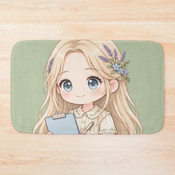 Item preview, Cute Virgo Zodiac Girl – Cottagecore Chibi Maiden designed and sold by Alcyone-Blue.