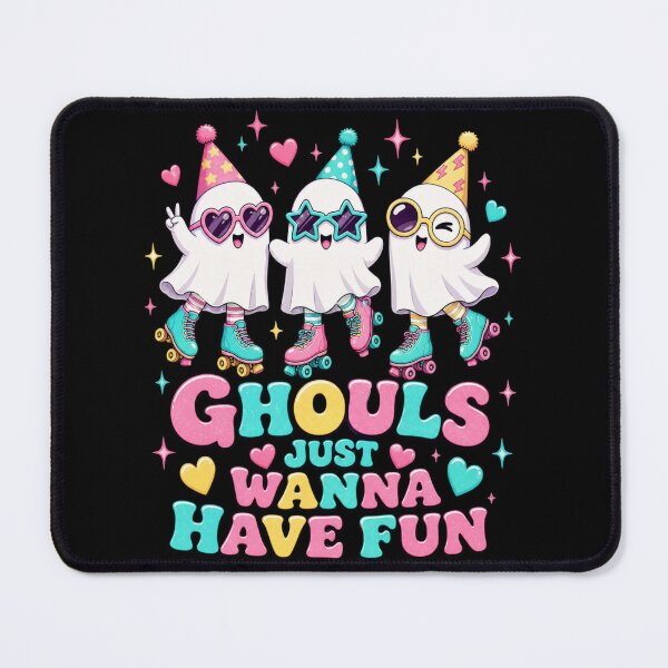 Item preview, Ghouls Just Wanna Have Fun Roller Skating Christmas Ghost Tee designed and sold by Design Vibras.
