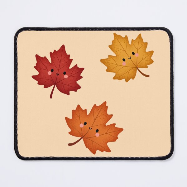 Item preview, Cute Maple Leaf Trio – Smiling Fall Leaves Autumn Design designed and sold by SnugbugStudios.